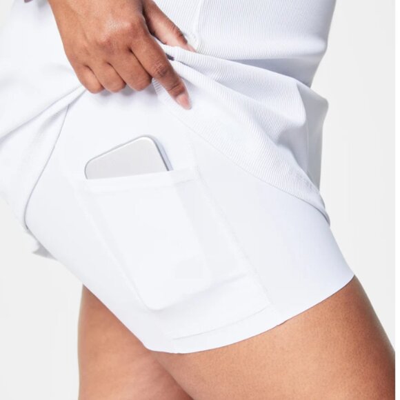 Spanx Shape Get Moving Rib Long Sleeve Zip Front Dress XL NWT - Picture 4 of 5